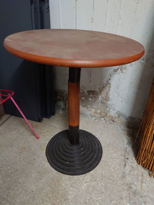 Wood and metal table for restaurant, garden, balcony, 2 pieces available