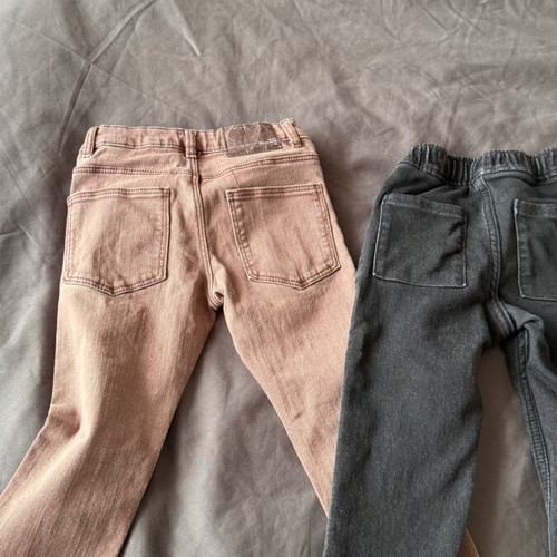 GAP kids' jeans like new, black and beige, size 104 cm