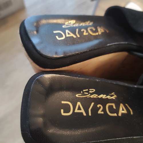 Sante platform sandals like new, black, size 38