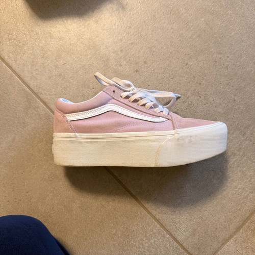Vans platform shoes like new, size 38, white and pink