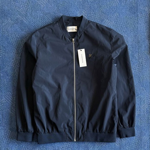 Nowadays Bomber Jacket new, men's size L, dark blue polyester