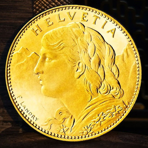 Swiss 20 Francs Gold Coin 1926 24K Museum Quality Replica New