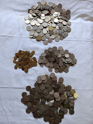 Coin lot used, Greek and some foreign coins