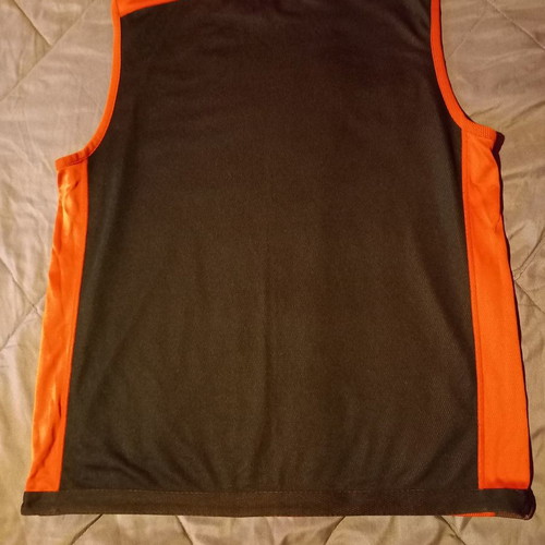 Nike men's sports sleeveless shirt used, red-black, size XL