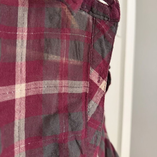 Checked shirt size M with back cords like new, multicolor