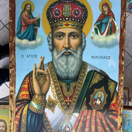 Saint Nicholas icon handmade, size 50x70, new