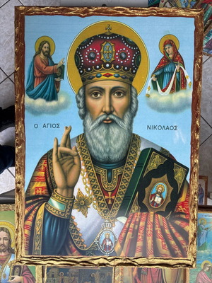 Saint Nicholas icon handmade, size 50x70, new