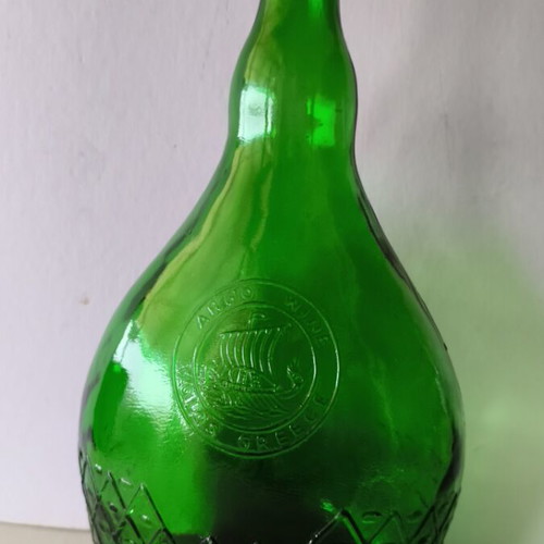 Συλλεκτικό πράσινο μπουκάλι Argo Wine Volos Grece σαν καινούργιο