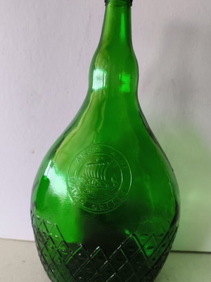 Συλλεκτικό πράσινο μπουκάλι Argo Wine Volos Grece σαν καινούργιο