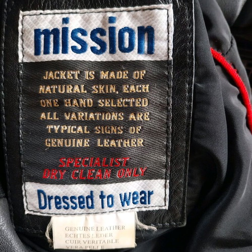 Women's black leather jacket MISSION size L used