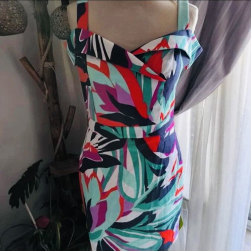Morgan dress like new, size 38, cotton, multicolor purple
