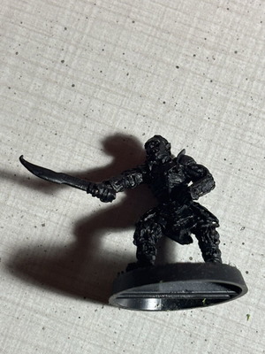 Lord of the Rings metallic miniature Gorbag painted black