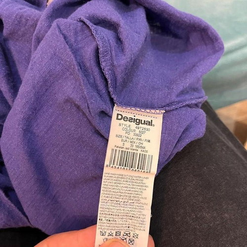 Desigual top with heart graphic print and sequins size Small used, purple