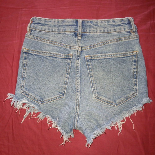 Zara Join Life Distressed Cut-Off Shorts Size 32 Used, Blue