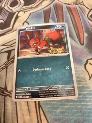 Nickit Pokemon Card Reverse Holo Mega Evolution like new