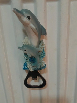Decorative bottle opener with magnet for iron and inox surfaces new