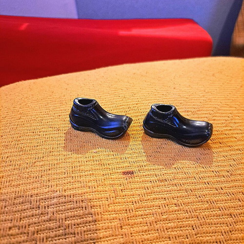 Myscene black shoes for Ken doll