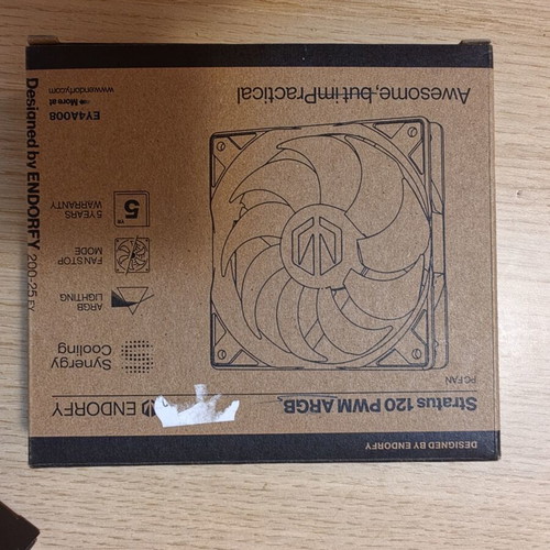 Endorfy Stratus 120 PWM ARGB computer fans like new, pack of 2