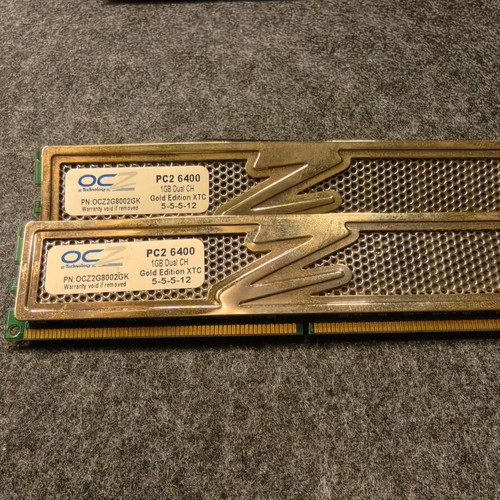 OCZ Gold Edition XTC 2GB DDR2 RAM Kit used, 800MHz, dual channel