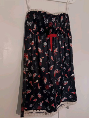 Lynne women's dress like new, mini strapless satin multicolor