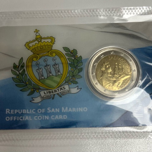 Coincard San Marino 2024 two euro BU uncirculated in sleeve