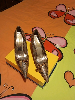 Parex stiletto shoes new, brown, size 40