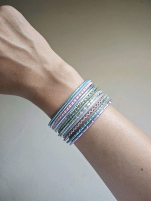 Summer bracelet set used, pack of 12, multicolor