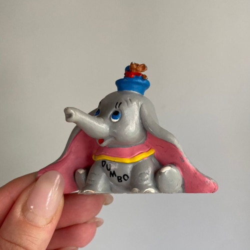 Disney Dumbo pvc figure set of 2 used, 1980s Bullyland Germany