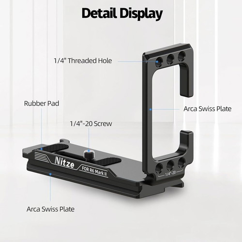 Nitze L-Bracket for Canon R6 Mark II, R6, R5, R5 C cameras new