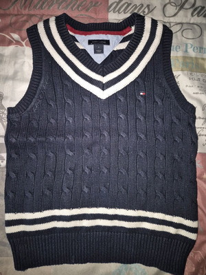 Πλεκτό Tommy Hilfiger για 4-5 ετών σαν καινούργιο, μπλε σκούρο με λευκές ρίγες