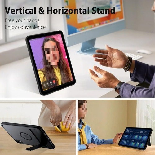 YINLAI magnetic case for iPad mini 7/6 8.3 inch with stand and Pencil holder, black