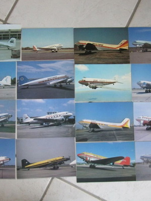 DC3 Postcards Pack of 16 Various Airlines New