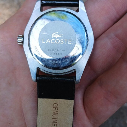 Lacoste wristwatch used, silver color, Miyota movement