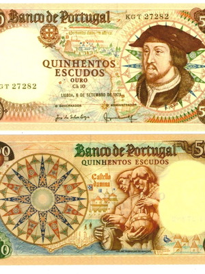 Portugal 500 Escudos banknote 1979 P #170 UNC