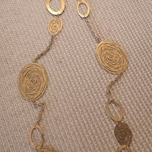 Zara gold-tone necklace and matching earrings set new