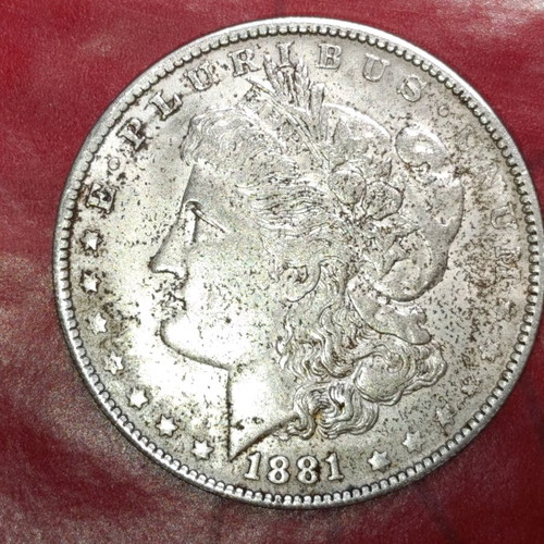 Morgan Dollar 1881 souvenir used