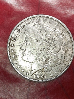 Morgan Dollar 1881 souvenir used