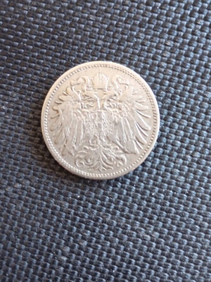 Austrian 20 heller coin 1894 used