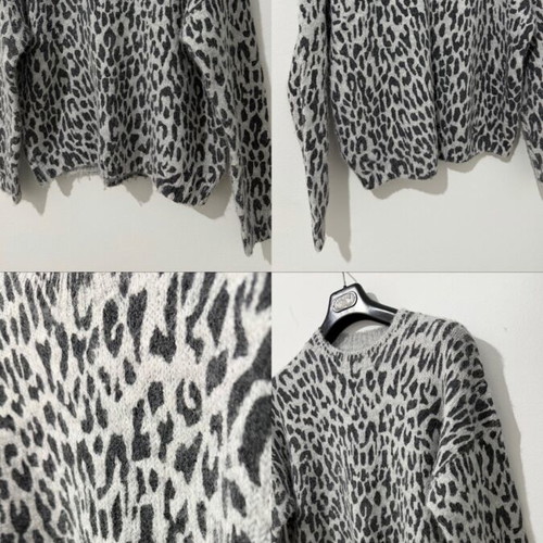 Women's sweater used with grey animal print, one size