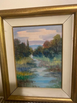 Landscape oil painting, 28x30 cm