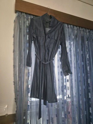 Denim dress Toi&Moi with belt like new, size L