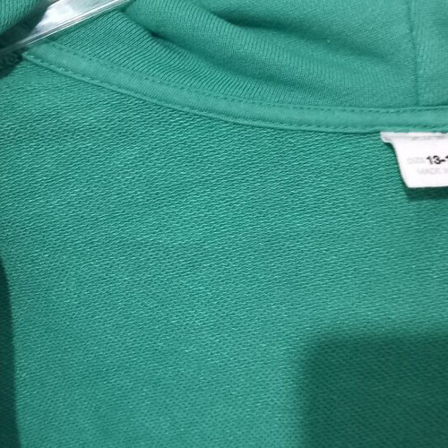 Zara hoodie green size 13-14 years like new with minor hood defect