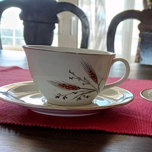 Set of two old porcelain cups used, 1960s, Candia