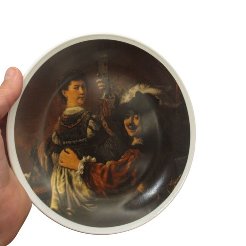 Seltmann Weiden Porcelain Plate Rembrandt Self-Portrait with Saskia New with Box