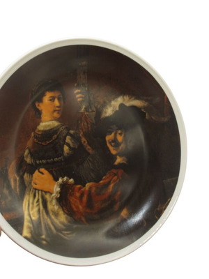 Seltmann Weiden Porcelain Plate Rembrandt Self-Portrait with Saskia New with Box