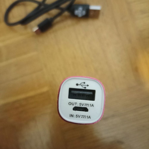 Silvercrest power bank like new with cable, 2,600 mAh, purple