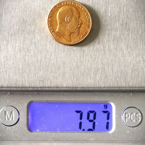 English Pound Coin 24K Gold Plated New Edward Head 1906-1909