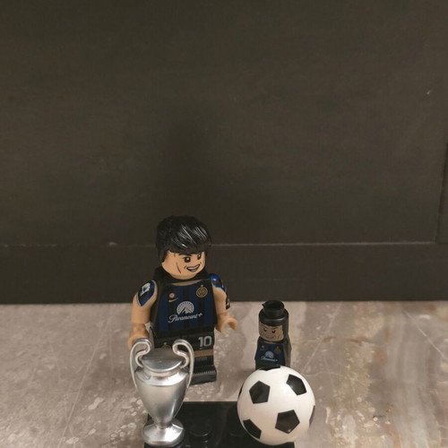 Lautaro Martinez collectible figure with Champions League trophy like new