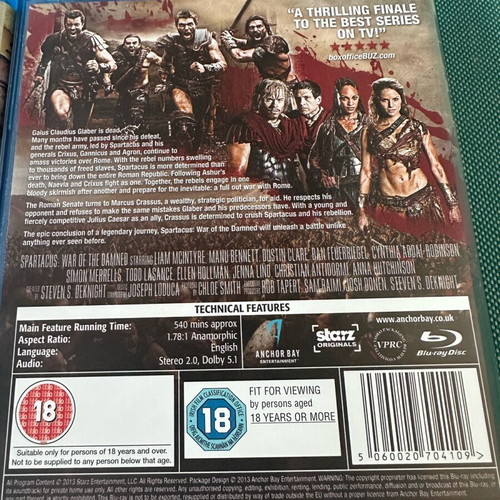 Spartacus Blu-Ray like new, all seasons on 14 discs