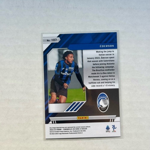 Panini Chronicles XR Atalanta Ederson Purple Star Rookie Card 2022-23 new
